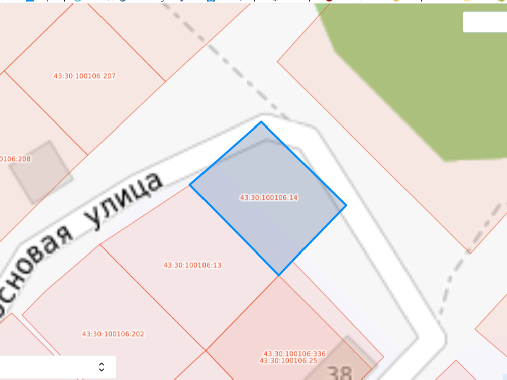Сообщение о возможности предоставления в собственность земельного участка с кадастровым номером 43:30:100106:14.